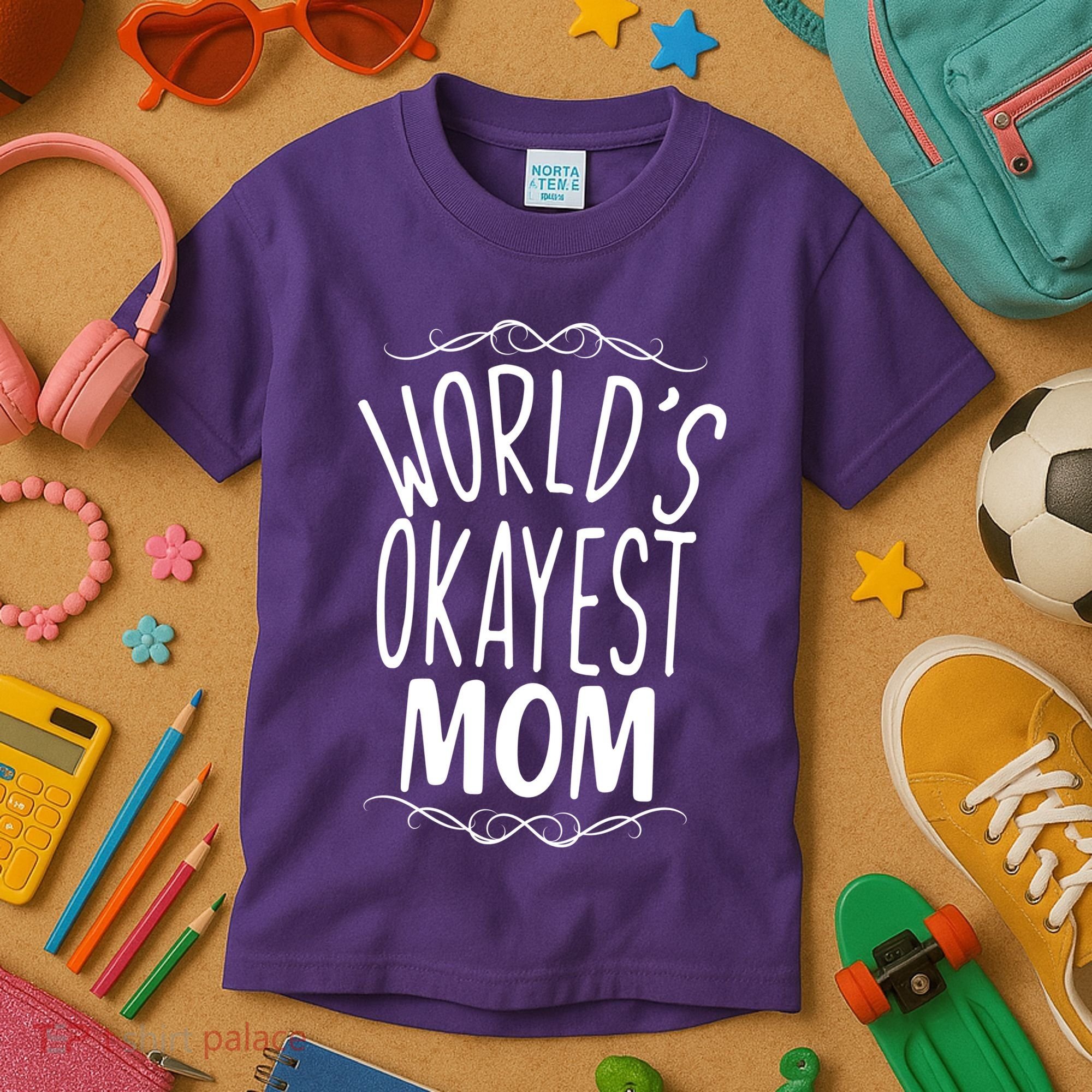 World's Okayest Mom Kids T-Shirt
