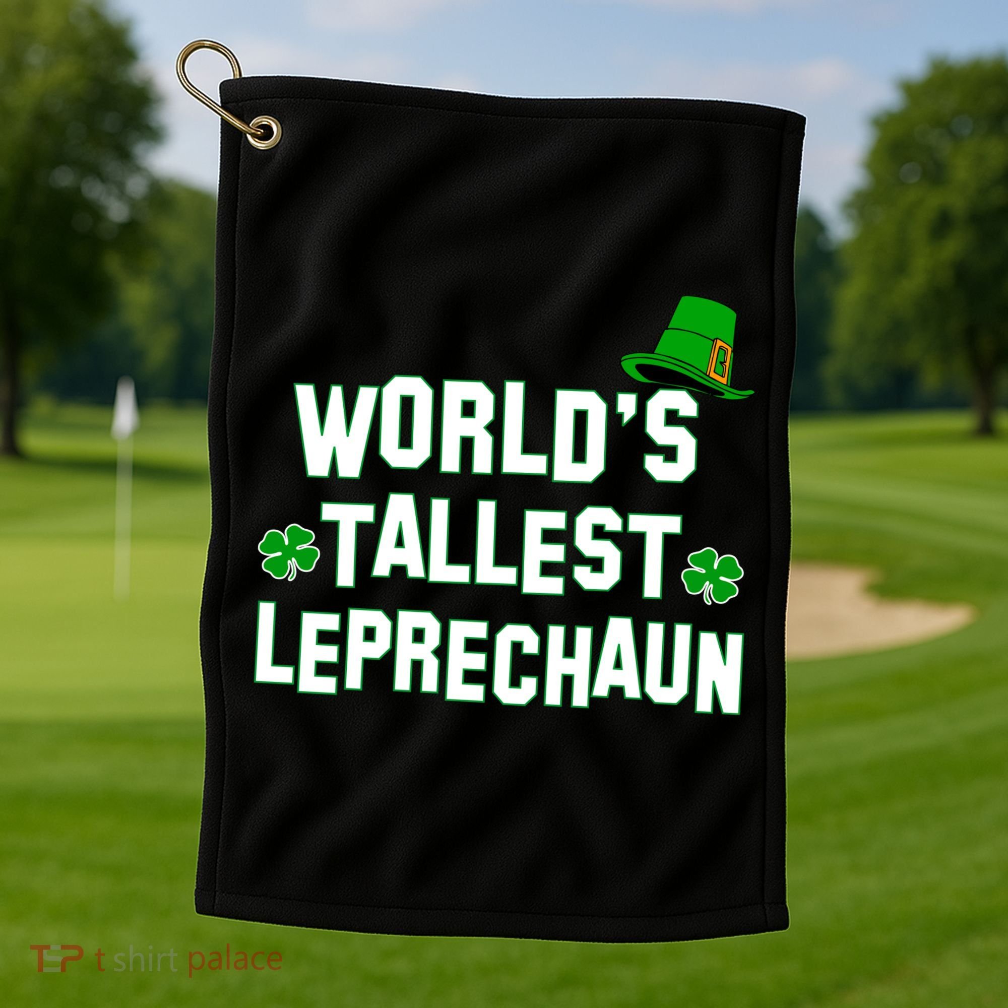 World's Tallest Leprechaun Golf Towel
