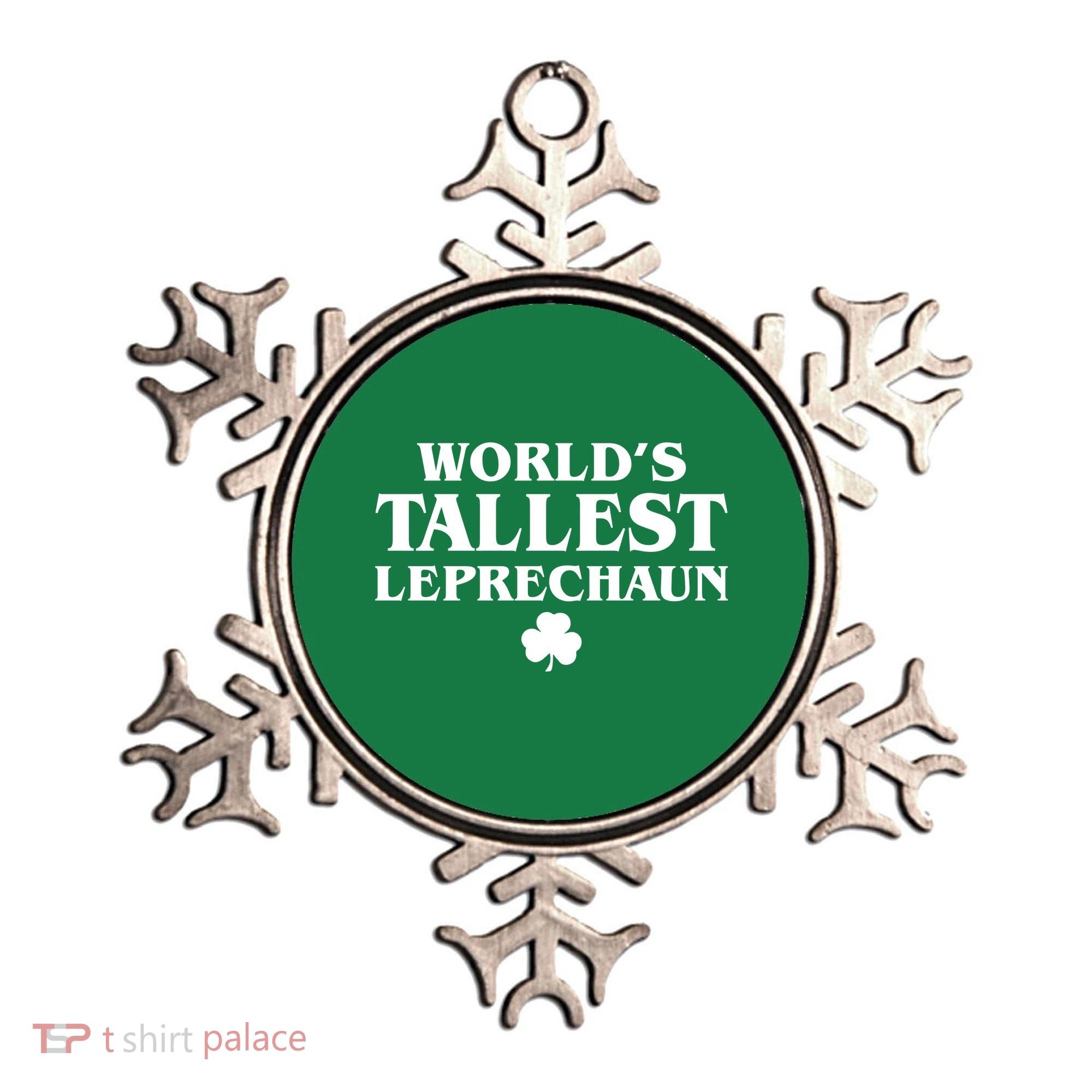World's Tallest Leprechaun Clover Funny St. Patrick's Day Ornament