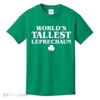 World's Tallest Leprechaun Clover Funny St. Patrick's Day Kids T-Shirt thumb 0
