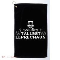 World's Tallest Leprechaun Funny Golf Towel thumb 0