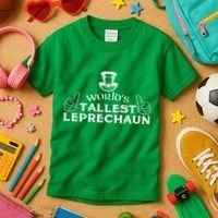 World's Tallest Leprechaun Funny Kids T-Shirt thumb 3