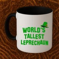 World's Tallest Leprechaun Funny St Patricks Day Coffee Mug thumb 2