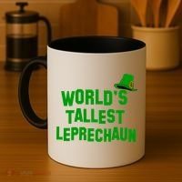 World's Tallest Leprechaun Funny St Patricks Day Coffee Mug thumb 4