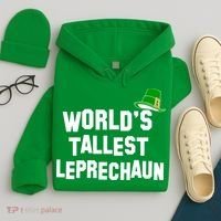 World's Tallest Leprechaun Funny St Patricks Day Hoodie thumb 4
