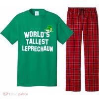 World's Tallest Leprechaun Funny St Patricks Day Pajama Set thumb 0