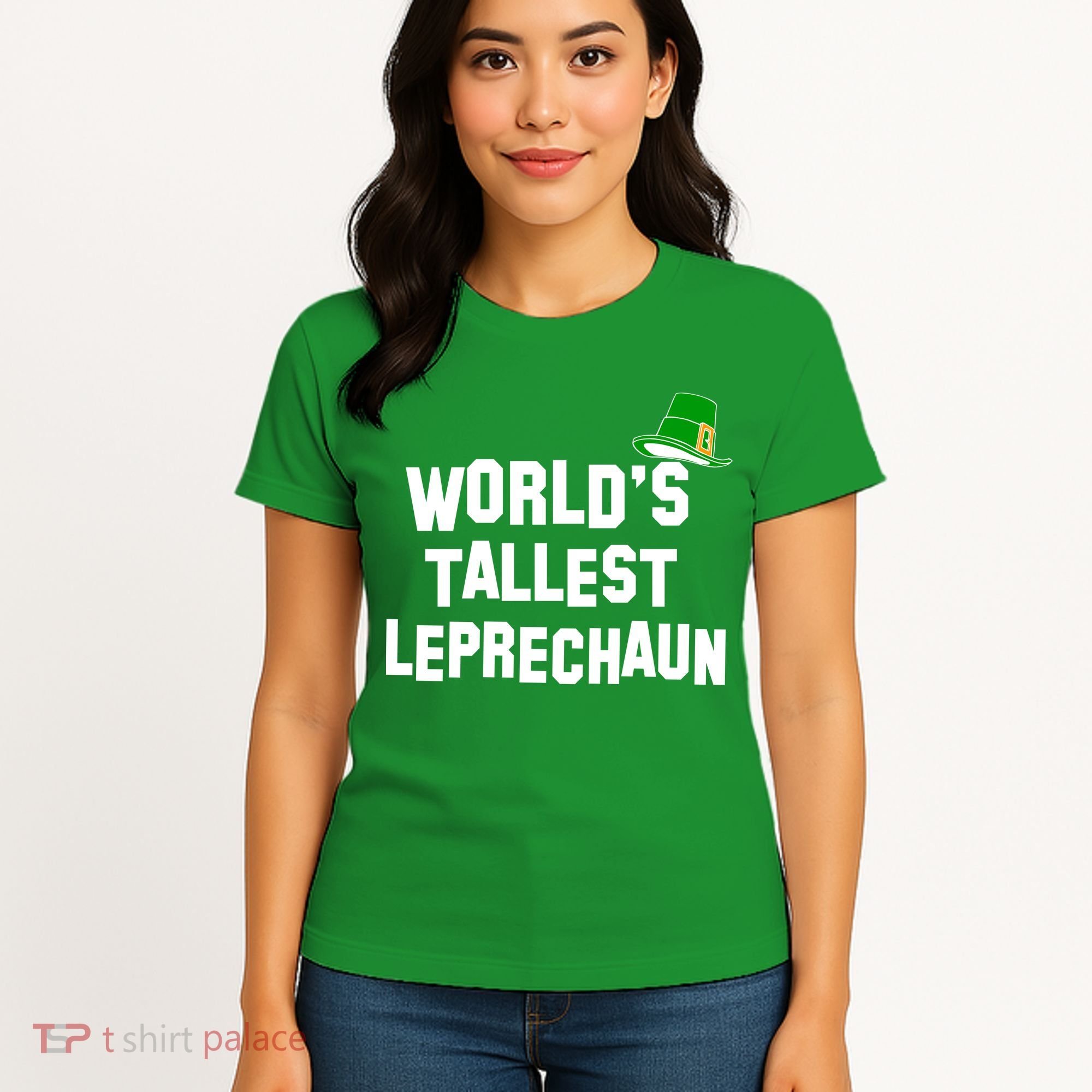 World's Tallest Leprechaun Funny St Patricks Day Women's T-Shirt
