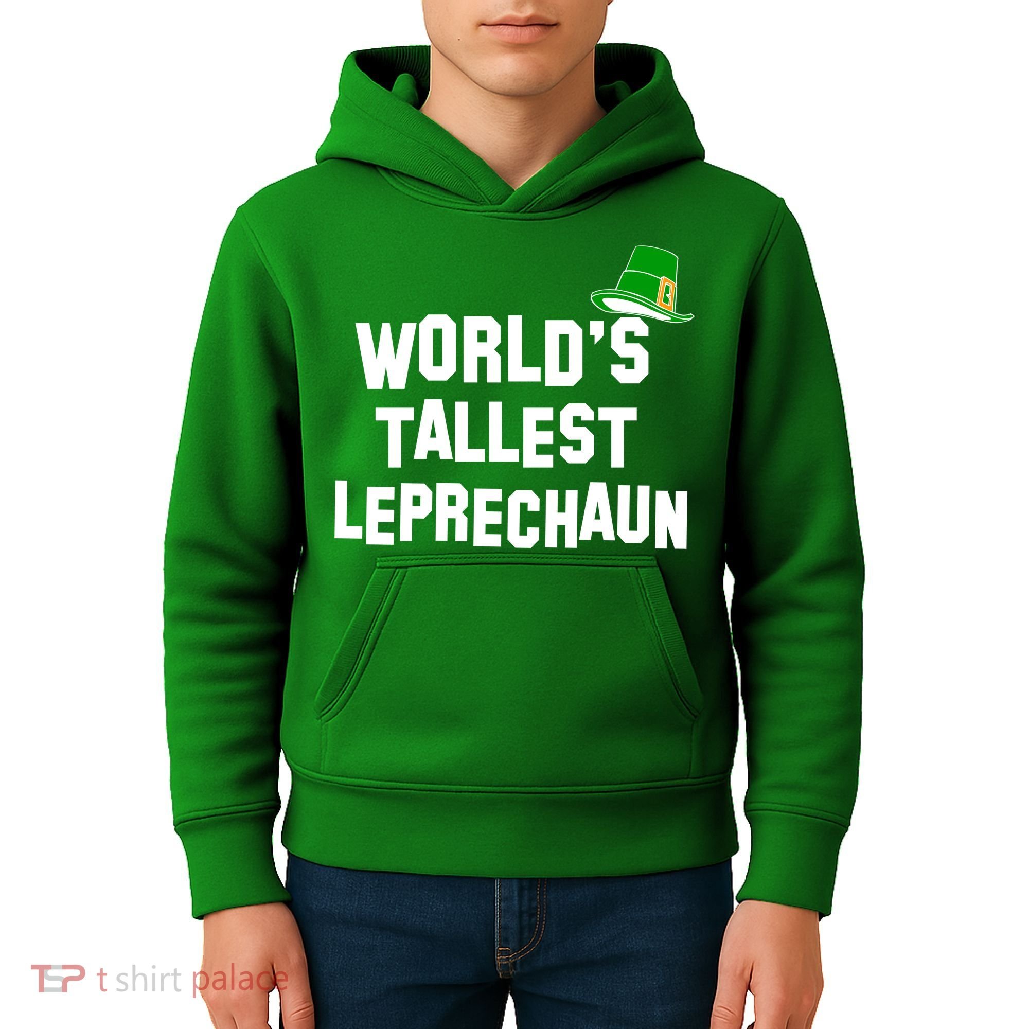 World's Tallest Leprechaun Funny St Patricks Day Kids Hoodie
