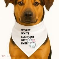 Worst White Christmas Gift Ever USA-Made Doggie Bandana thumb 1