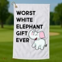 Worst White Christmas Gift Ever Golf Towel thumb 1