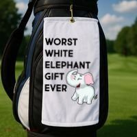 Worst White Christmas Gift Ever Golf Towel thumb 2