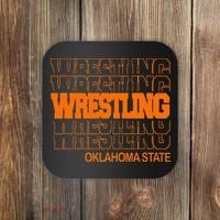 Wrestling O.K.L.A.H.O.M.A State In Modern Stacked Lettering Coaster thumb 0