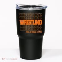 Wrestling O.K.L.A.H.O.M.A State In Modern Stacked Lettering Tumbler thumb 0