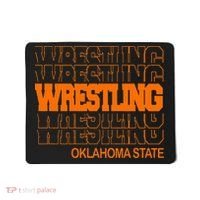 Wrestling O.K.L.A.H.O.M.A State In Modern Stacked Lettering Mousepad thumb 0