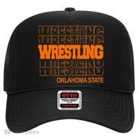 Wrestling O.K.L.A.H.O.M.A State In Modern Stacked Lettering Hat thumb 0