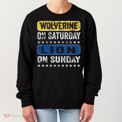 Wolverine On Saturday Lion On Sunday Women's Sweatshirt