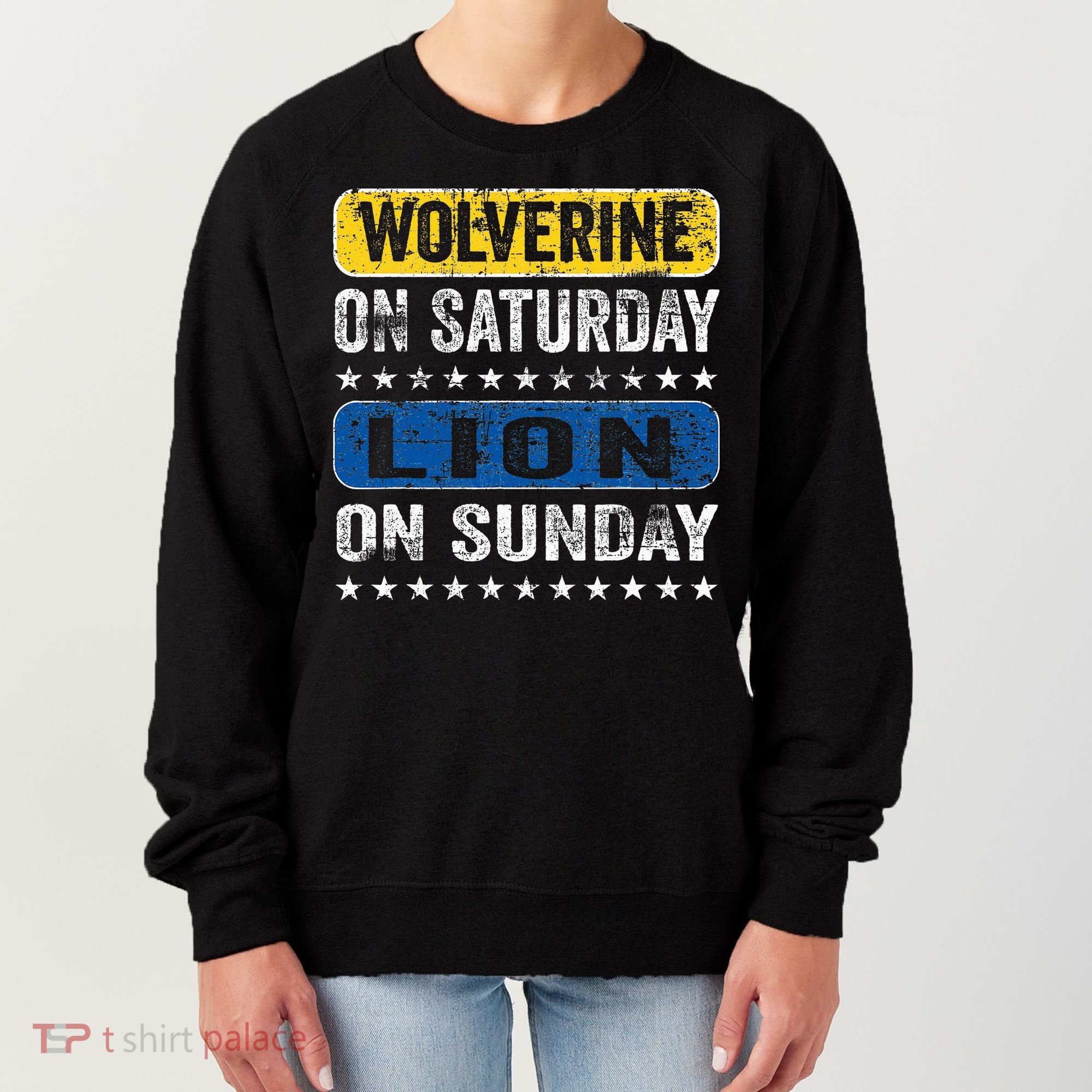 Wolverine On Saturday Lion On Sunday Women's Sweatshirt