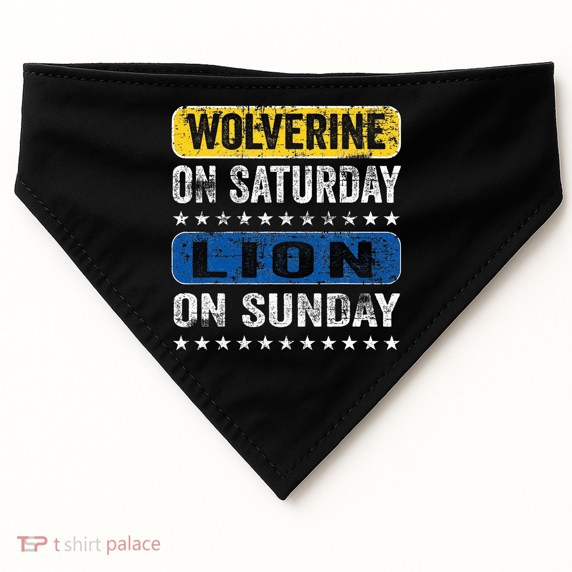 Wolverine On Saturday Lion On Sunday USA-Made Doggie Bandana