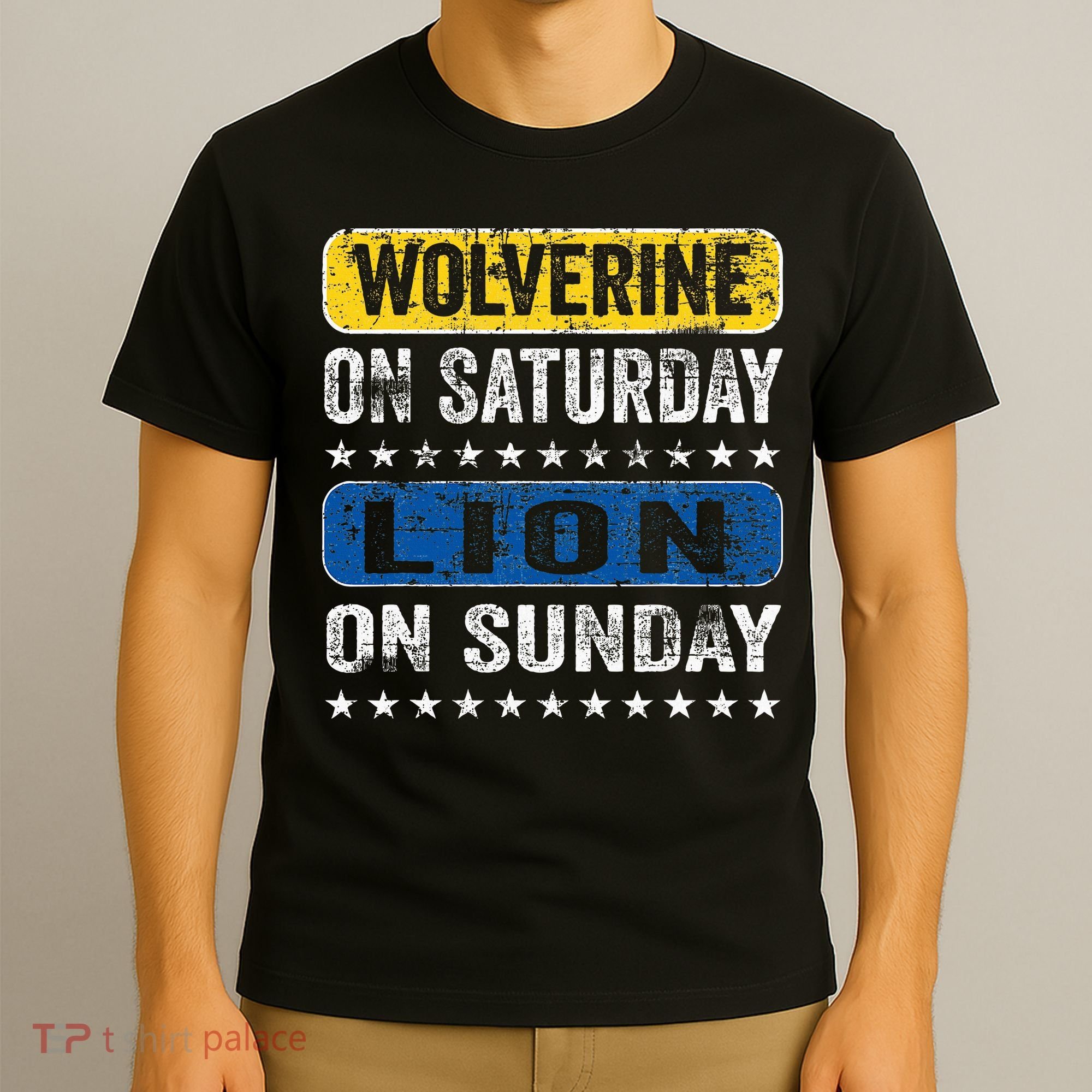 Wolverine On Saturday Lion On Sunday T-Shirt