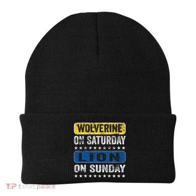 Wolverine On Saturday Lion On Sunday Beanie