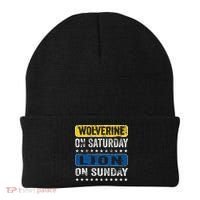 Wolverine On Saturday Lion On Sunday Beanie thumb 0