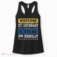 Wolverine On Saturday Lion On Sunday Women's Tank Top thumb 0