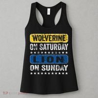 Wolverine On Saturday Lion On Sunday Women's Tank Top thumb 3