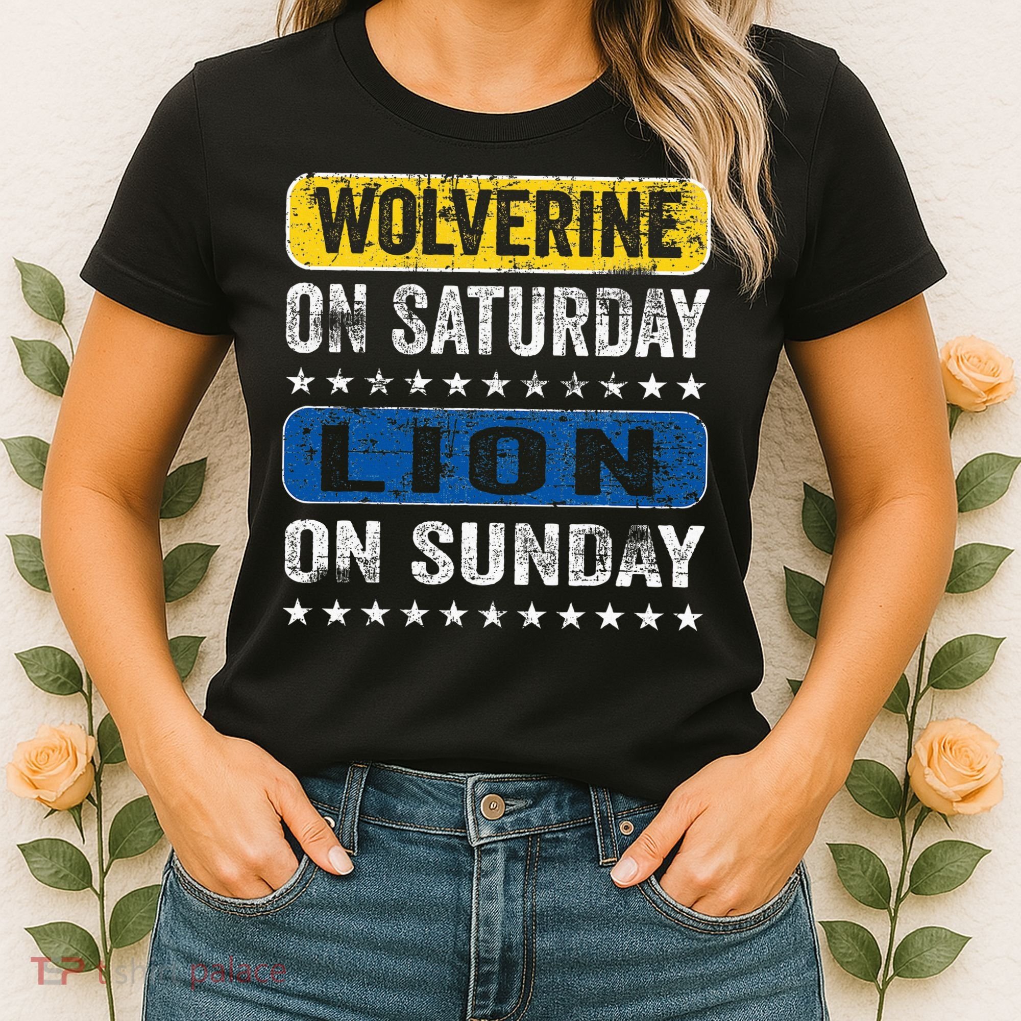 Wolverine On Saturday Lion On Sunday Women's T-Shirt