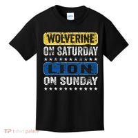 Wolverine On Saturday Lion On Sunday Kids T-Shirt thumb 0