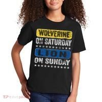 Wolverine On Saturday Lion On Sunday Kids T-Shirt thumb 2