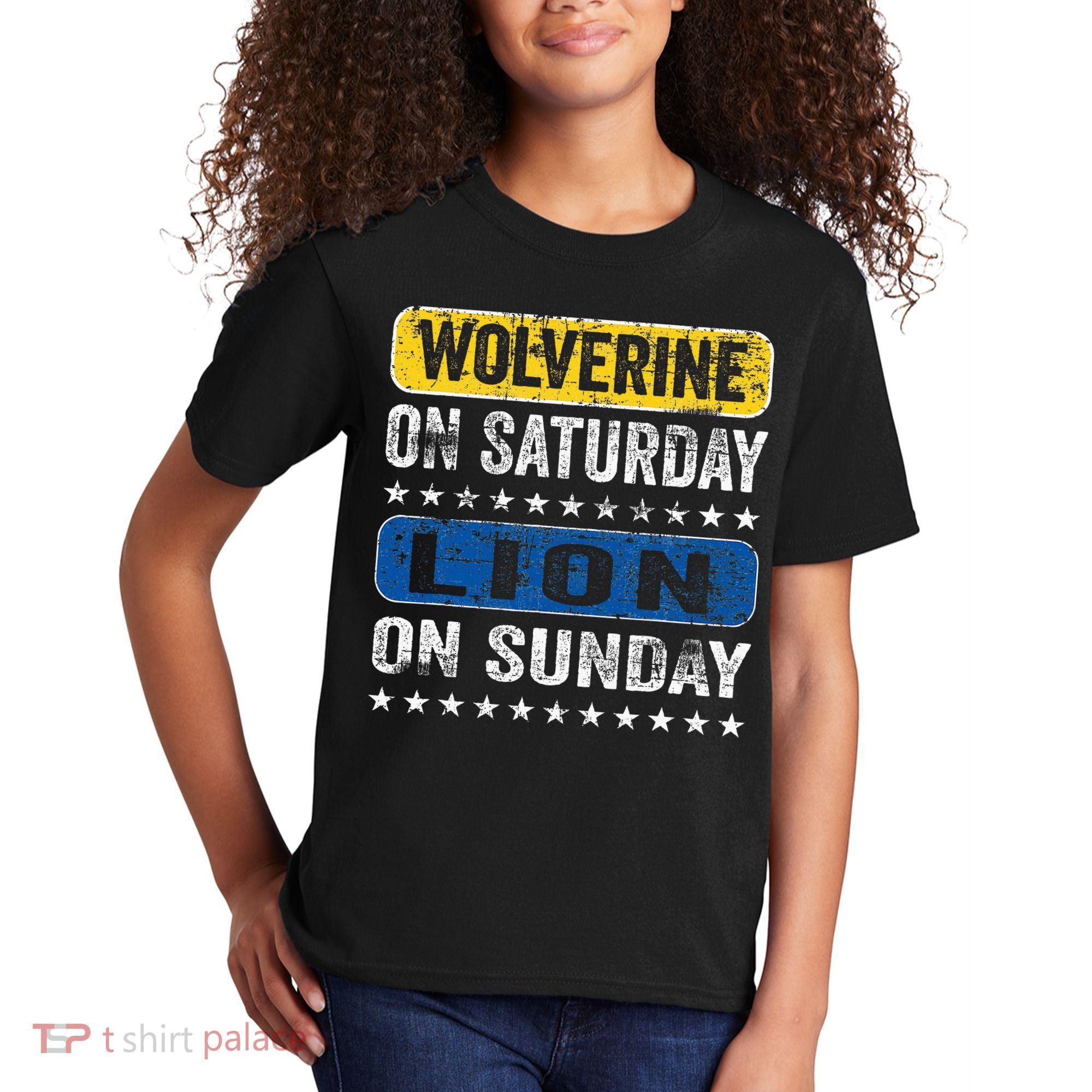 Wolverine On Saturday Lion On Sunday Kids T-Shirt
