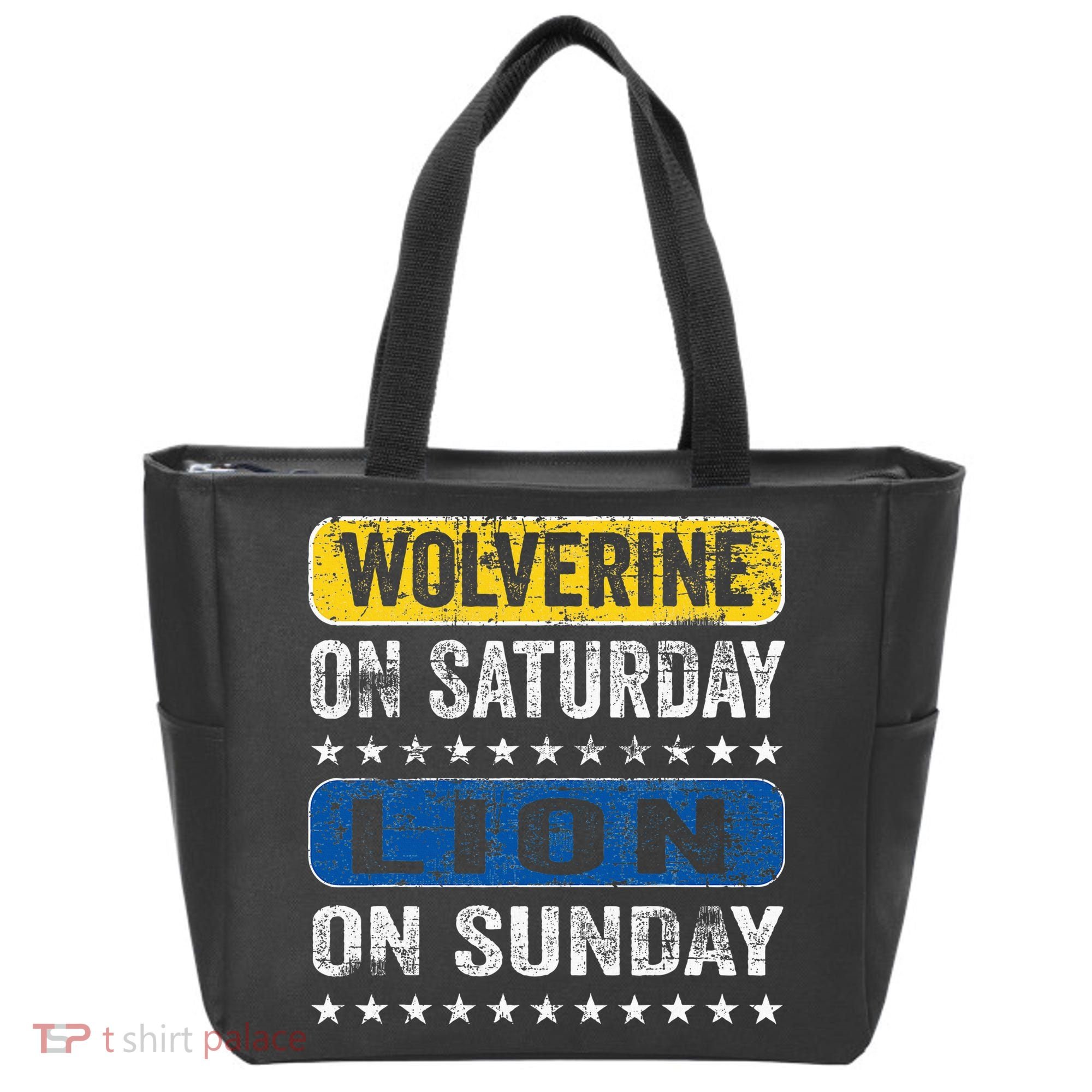 Wolverine On Saturday Lion On Sunday Tote Bag