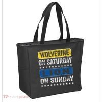 Wolverine On Saturday Lion On Sunday Tote Bag thumb 2