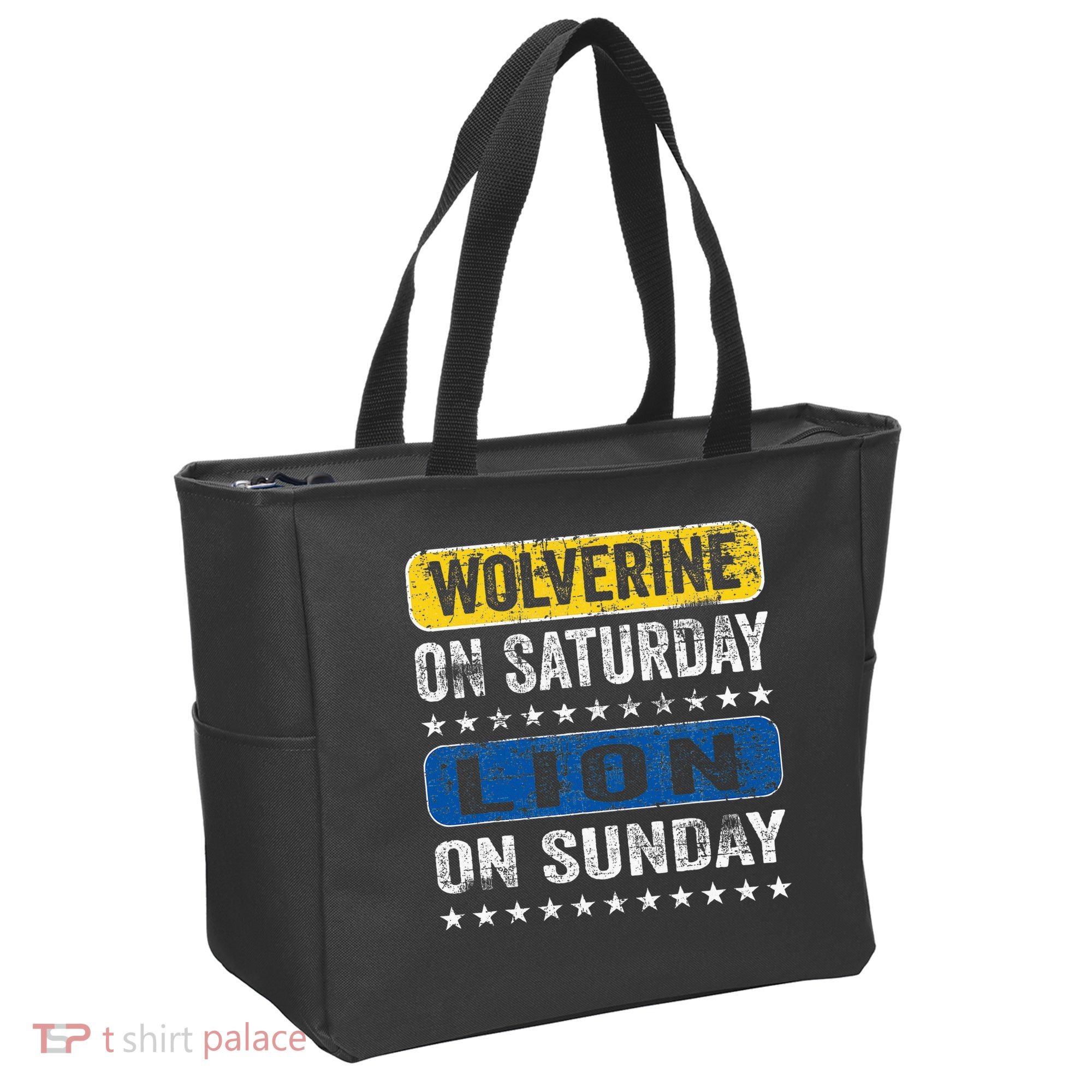 Wolverine On Saturday Lion On Sunday Tote Bag