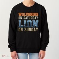 Wolverine On Saturday Lion On Sunday Women's Sweatshirt thumb 0