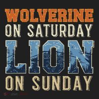 Wolverine On Saturday Lion On Sunday Beanie thumb 2
