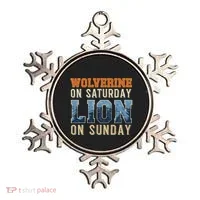 Wolverine On Saturday Lion On Sunday Ornament thumb 0