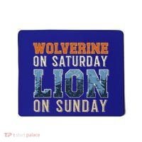 Wolverine On Saturday Lion On Sunday Mousepad thumb 0