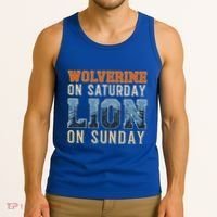 Wolverine On Saturday Lion On Sunday Tank Top thumb 3