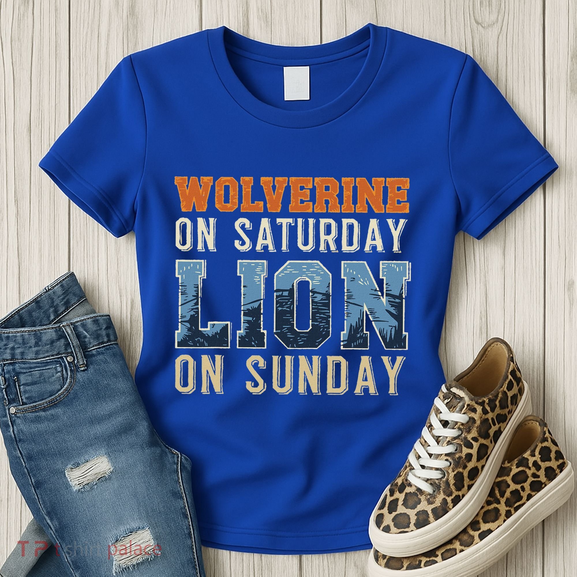 Wolverine On Saturday Lion On Sunday Women's T-Shirt