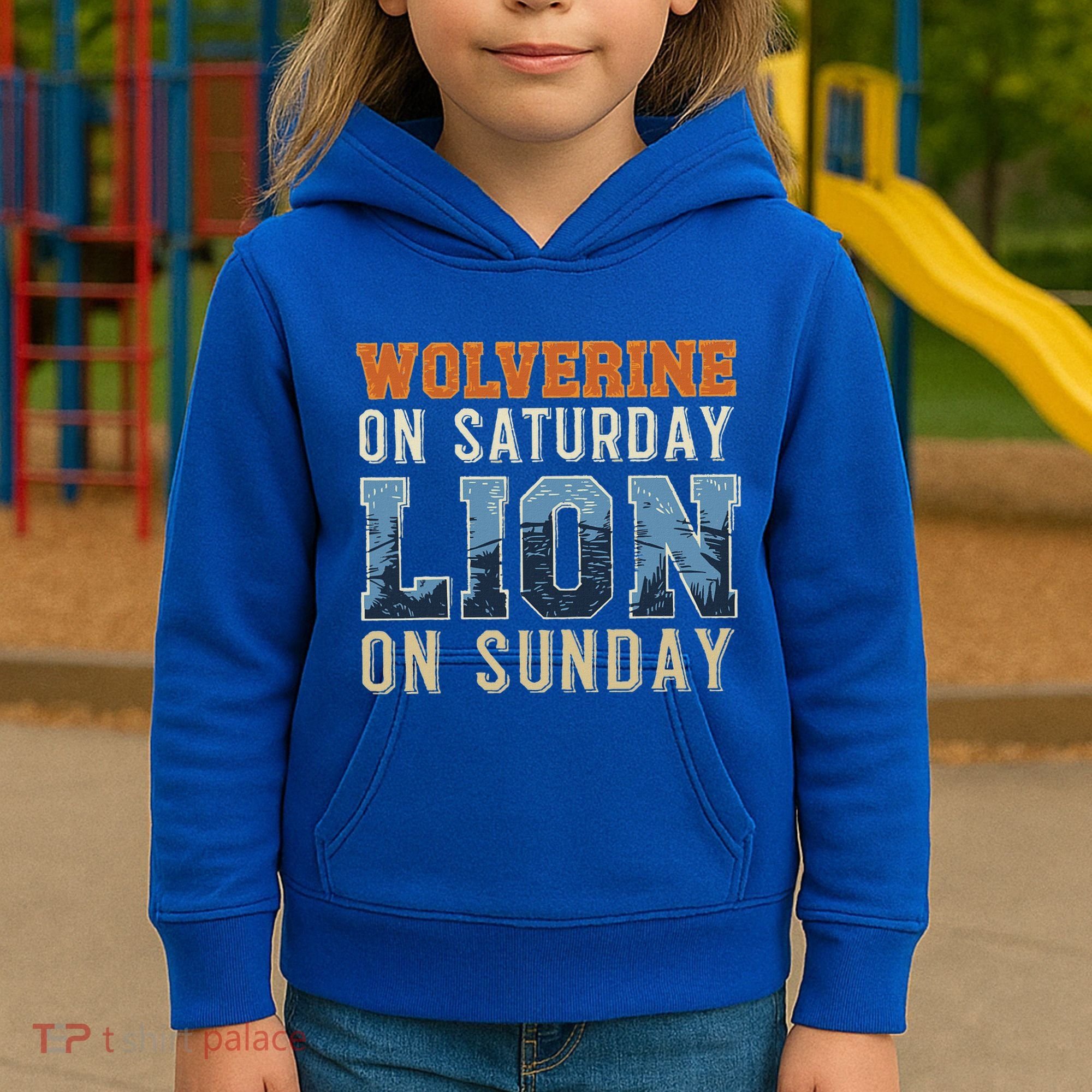 Wolverine On Saturday Lion On Sunday Kids Hoodie