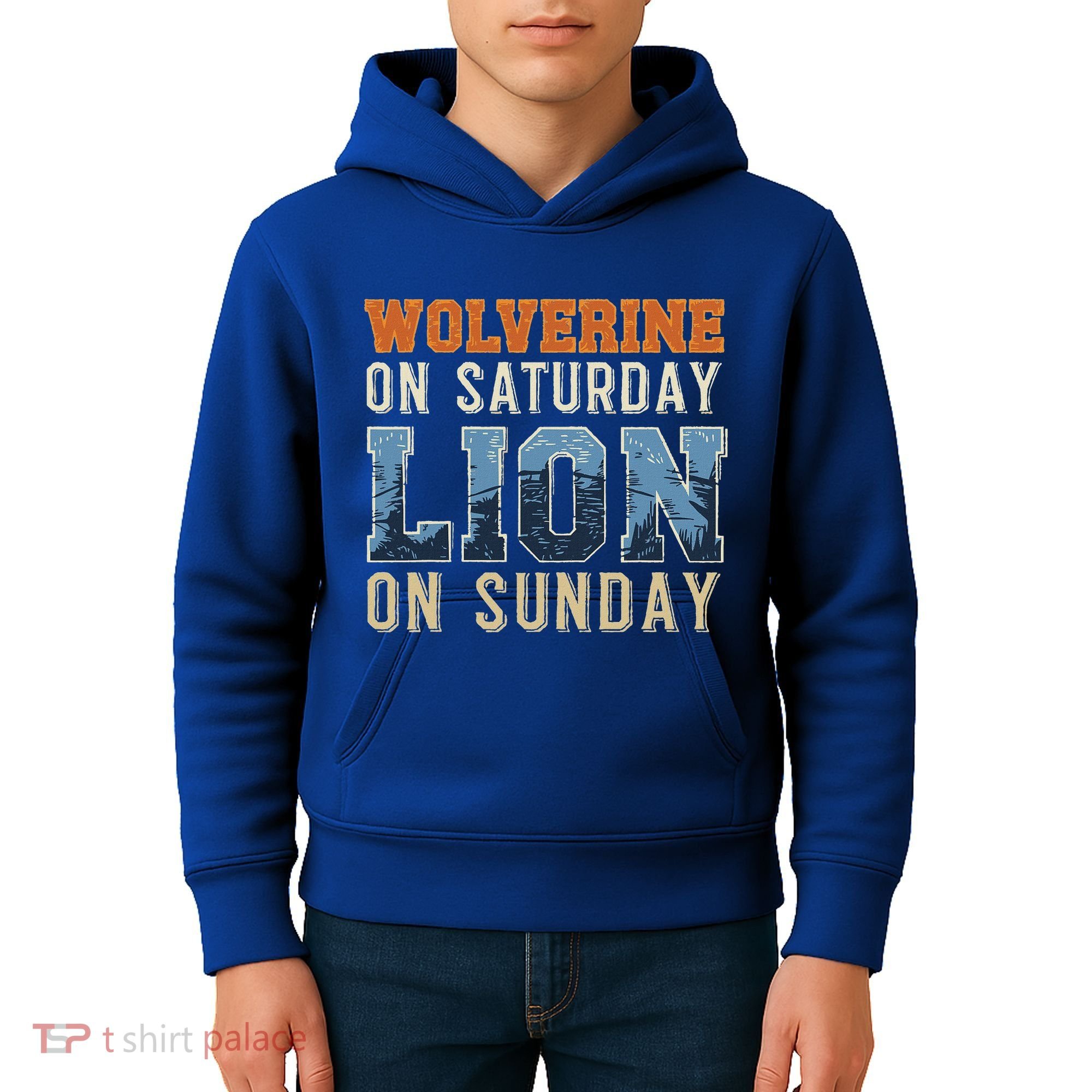 Wolverine On Saturday Lion On Sunday Kids Hoodie