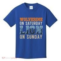 Wolverine On Saturday Lion On Sunday Kids T-Shirt thumb 0