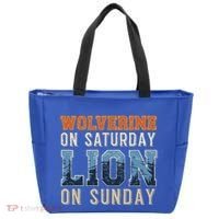 Wolverine On Saturday Lion On Sunday Tote Bag thumb 0