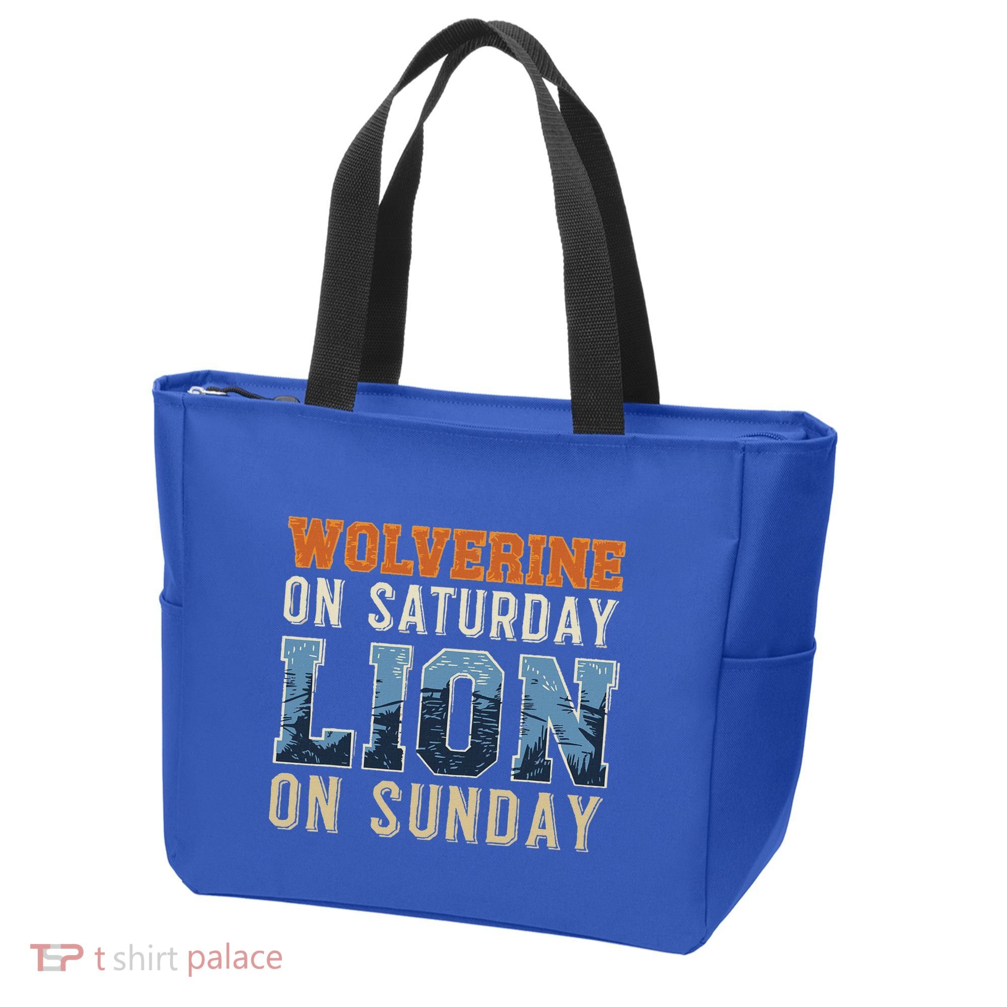 Wolverine On Saturday Lion On Sunday Tote Bag