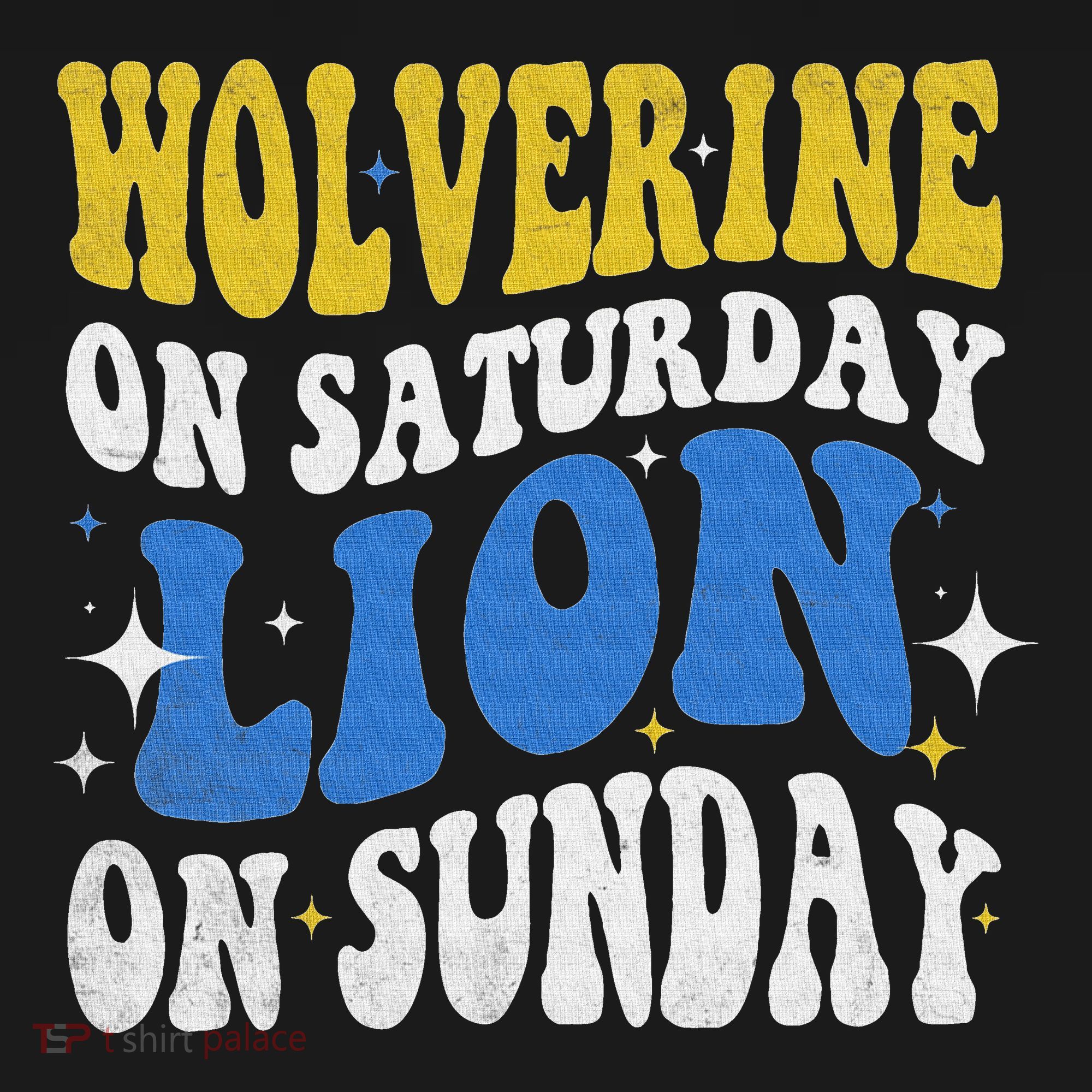 Wolverine On Saturday Funny Lion On Sunday Women's Hoodie