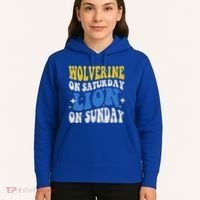 Wolverine On Saturday Funny Lion On Sunday Hoodie thumb 5