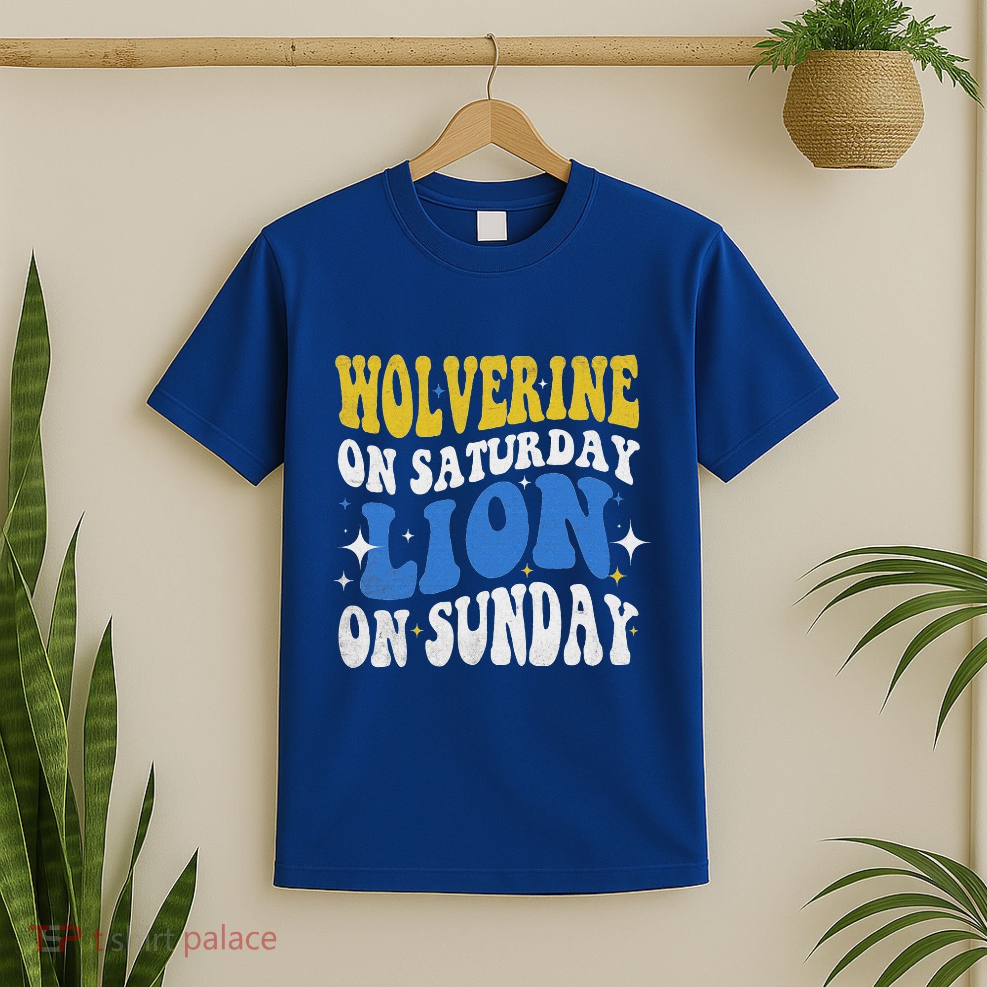 Wolverine On Saturday Funny Lion On Sunday T-Shirt