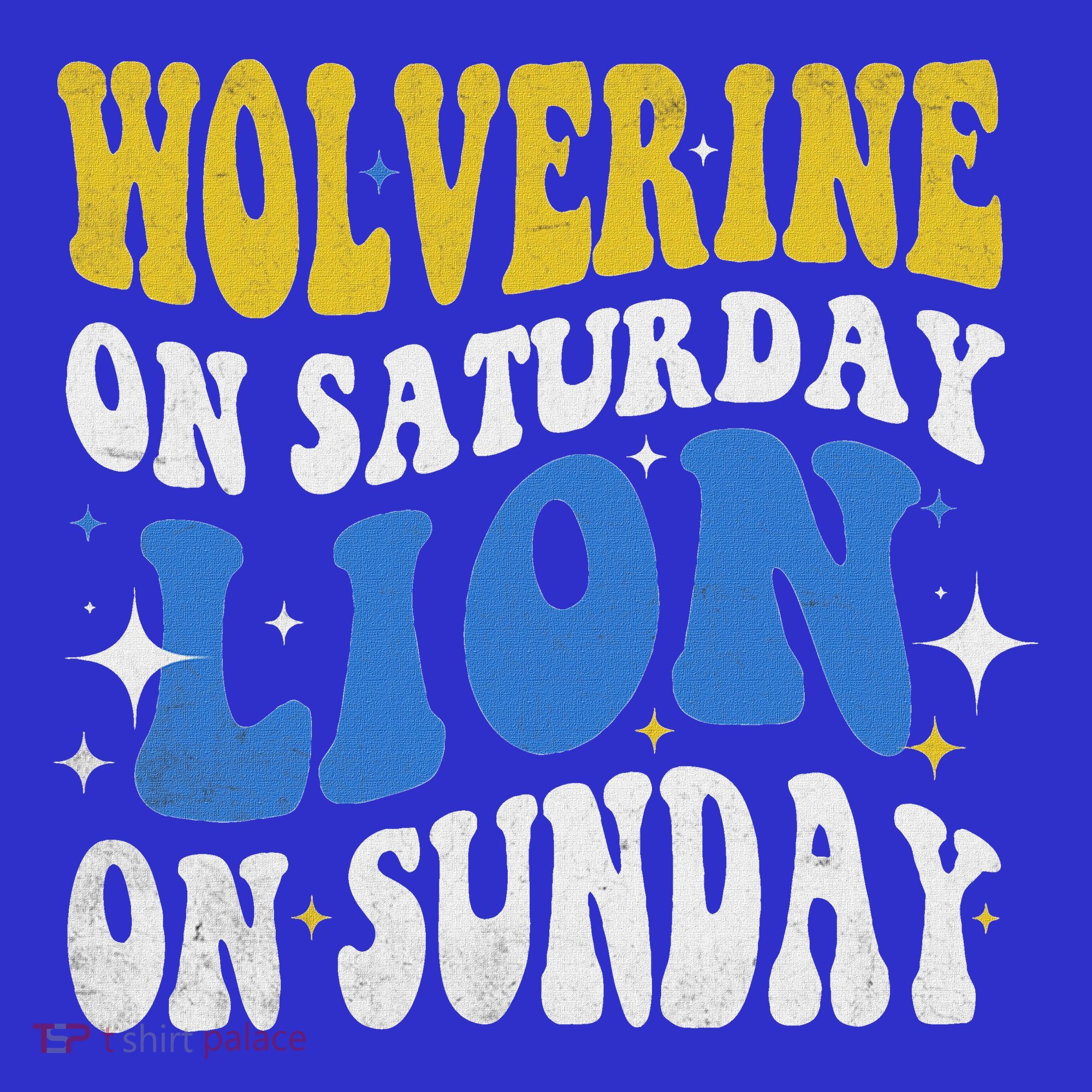Wolverine On Saturday Funny Lion On Sunday Mousepad