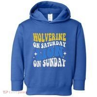 Wolverine On Saturday Funny Lion On Sunday Toddler Hoodie thumb 0